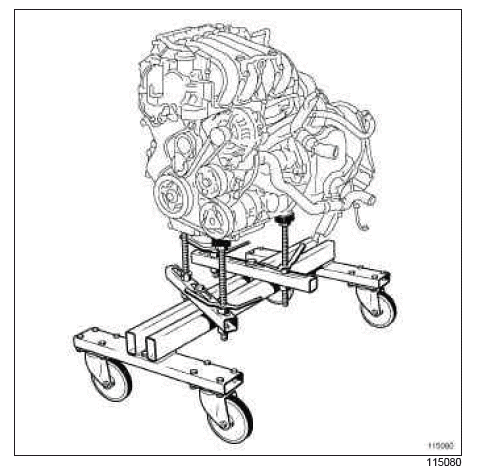 Renault Clio. Engine - gearbox assembly: Removal - Refitting