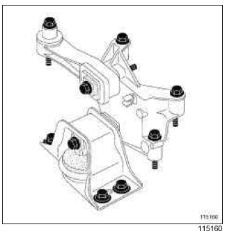 Renault Clio. Engine - gearbox assembly: Removal - Refitting