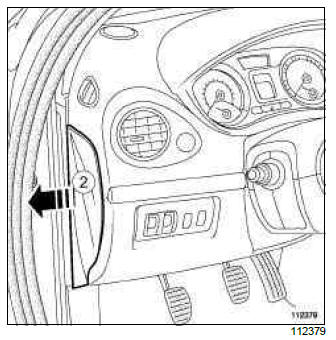 Renault Clio. Dashboard cover gaiter: Removal - Refitting