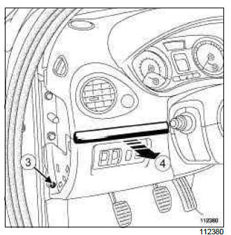 Renault Clio. Dashboard cover gaiter: Removal - Refitting