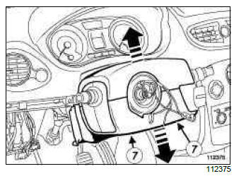 Renault Clio. Dashboard cover gaiter: Removal - Refitting