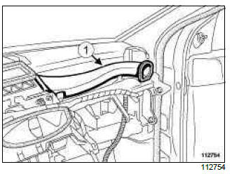 Renault Clio. Dashboard cross member: Removal - Refitting