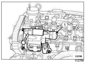 Renault Clio. Pressure regulation solenoid valve: Removal - Refitting