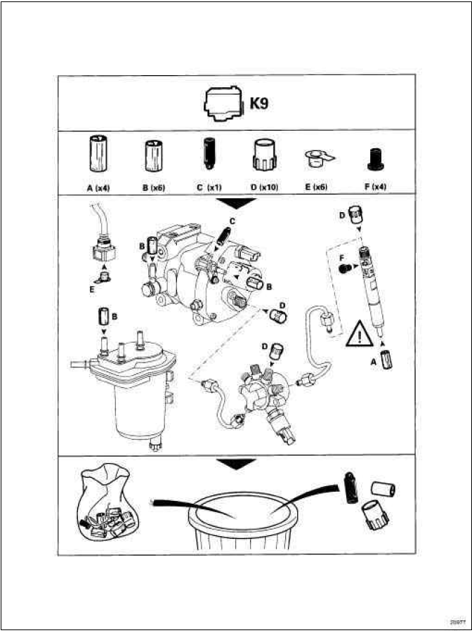 Renault Clio. Diesel injection: Precautions for the repair