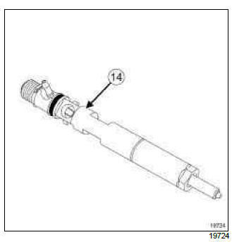 Renault Clio. Diesel injector: Removal - Refitting