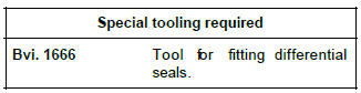 Renault Clio. Differential output seal: Removal - Refitting