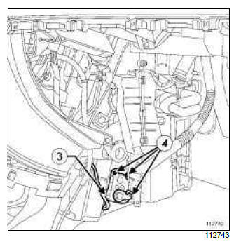 Renault Clio. Distribution motor: Removal - Refitting