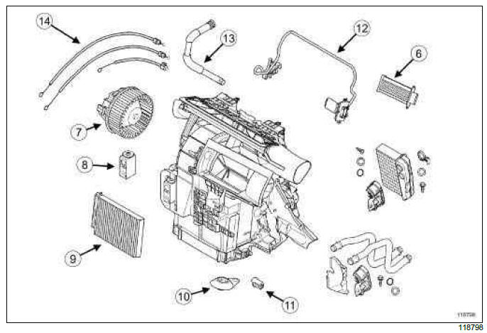 Renault Clio. Distribution unit: Removal - Refitting