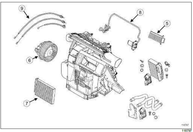 Renault Clio. Distribution unit: Removal - Refitting