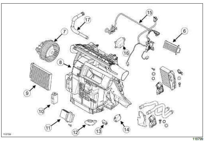 Renault Clio. Distribution unit: Removal - Refitting