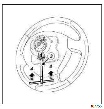 Renault Clio. Driver's frontal airbag: Removal - Refitting