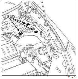 Renault Clio. Front left-hand driveshaft: Removal - Refitting