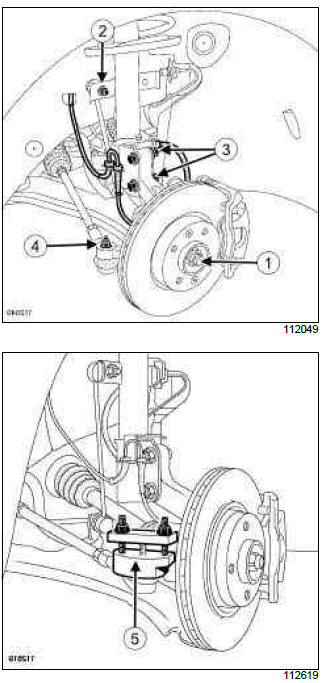 Renault Clio. Front right-hand driveshaft: Removal - Refitting