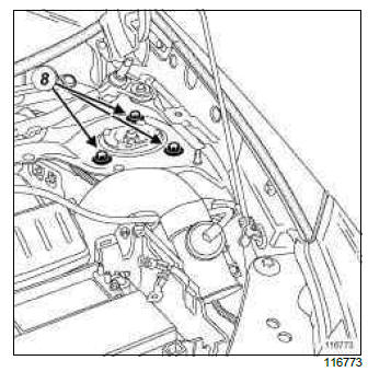 Renault Clio. Front right-hand driveshaft: Removal - Refitting