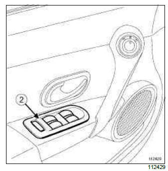 Renault Clio. Electric window: List and location of components