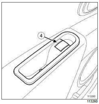 Renault Clio. Electric window: List and location of components