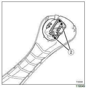 Renault Clio. Front electric window switch on passenger door: Removal - Refitting