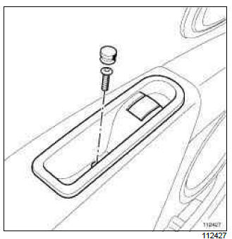 Renault Clio. Rear electric window switch: Removal - Refitting