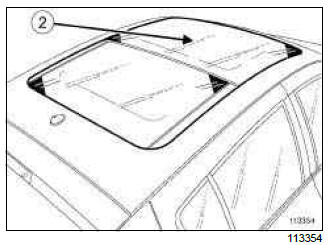 Renault Clio. Electric sunroof: List and location of components