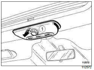 Renault Clio. Sunroof opening control: Removal - Refitting