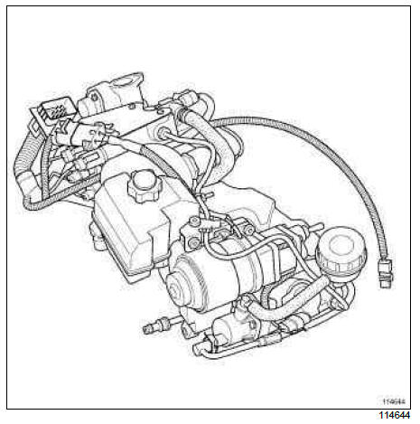 Renault Clio. Electro-hydraulic unit: Removal - Refitting