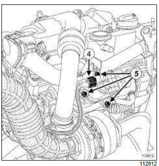 Renault Clio. Exhaust gas recirculation solenoid valve: Removal - Refitting