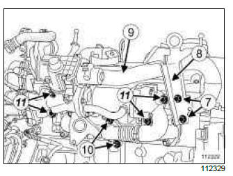 Renault Clio. Exhaust gas recirculation unit: Removal - Refitting