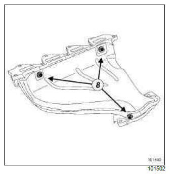 Renault Clio. Exhaust manifold: Removal - Refitting