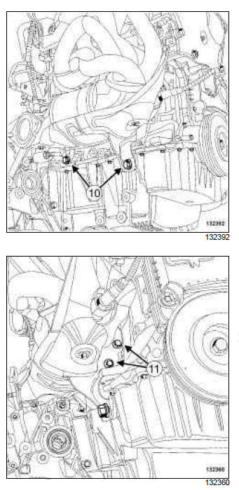 Renault Clio. Exhaust manifold: Removal - Refitting