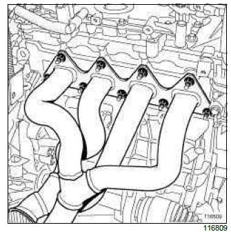 Renault Clio. Exhaust manifold: Removal - Refitting