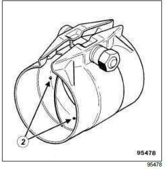 Renault Clio. Exhaust: Precautions for the repair