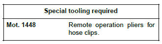 Renault Clio. Expansion bottle: Removal - Refitting