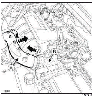 Renault Clio. Timing belt: Removal - Refitting