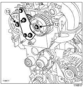 Renault Clio. Timing belt: Removal - Refitting