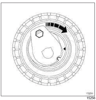 Renault Clio. Timing belt: Removal - Refitting