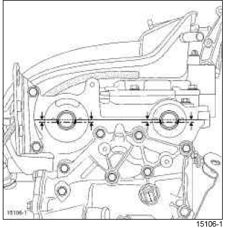 Renault Clio. Timing belt: Removal - Refitting