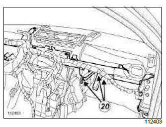 Renault Clio. Fan assembly: Removal - Refitting