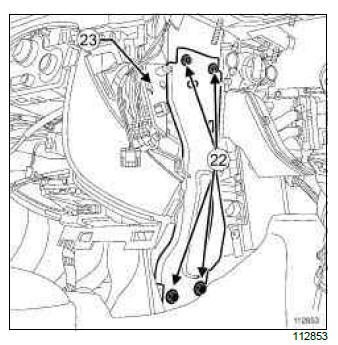 Renault Clio. Fan assembly: Removal - Refitting