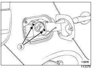 Renault Clio. Filler neck: Removal - Refitting