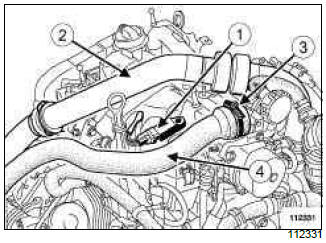 Renault Clio. Flow actuator: Removal - Refitting