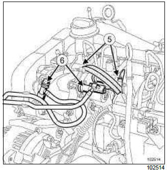 Renault Clio. Flow actuator: Removal - Refitting