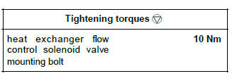 Renault Clio. Flow control solenoid valve: Removal - Refitting