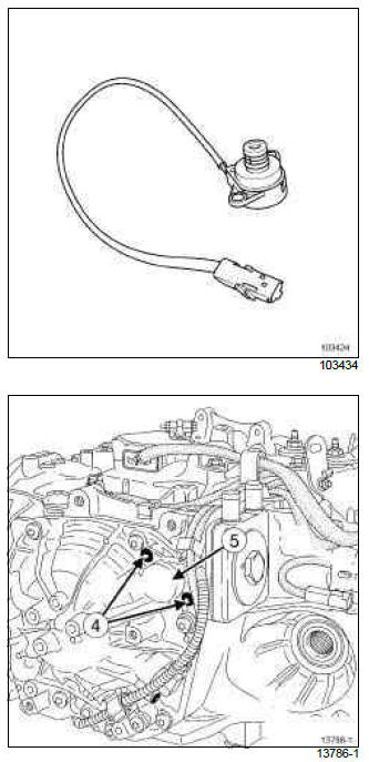 Renault Clio. Flow control solenoid valve: Removal - Refitting