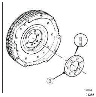 Renault Clio. Flywheel: Removal - Refitting
