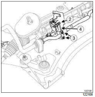 Renault Clio. Front anti-roll bar: Removal - Refitting