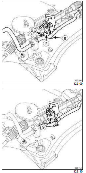 Renault Clio. Front anti-roll bar: Removal - Refitting