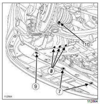 Renault Clio. Front axle subframe: Removal - Refitting