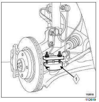 Renault Clio. Front axle subframe: Removal - Refitting