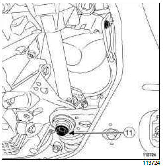 Renault Clio. Front axle subframe: Removal - Refitting