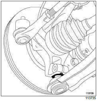 Renault Clio. Front axle subframe: Removal - Refitting